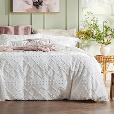 Bedsure Embroidery Boho Chic Duvet Cover Set