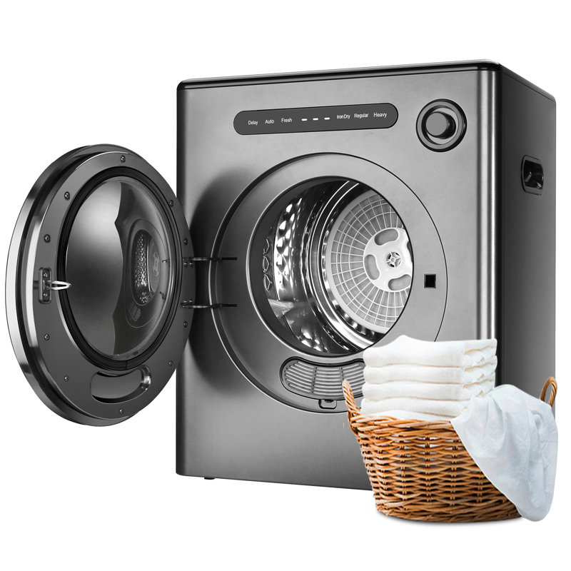 1,6 cu. Sécheuse électrique à chargement frontal avec 6 programmes, séchage par capteur, sécheuse ventilée empilable avec contrôle automatique, technologie de stérilisation UV