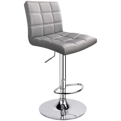 Square Back 32.5" Adjustable Spin Bar Stool