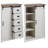 5 Drawers Bathroom Storage Cabinet With Sliding Barn Door And Adjustable Shelves