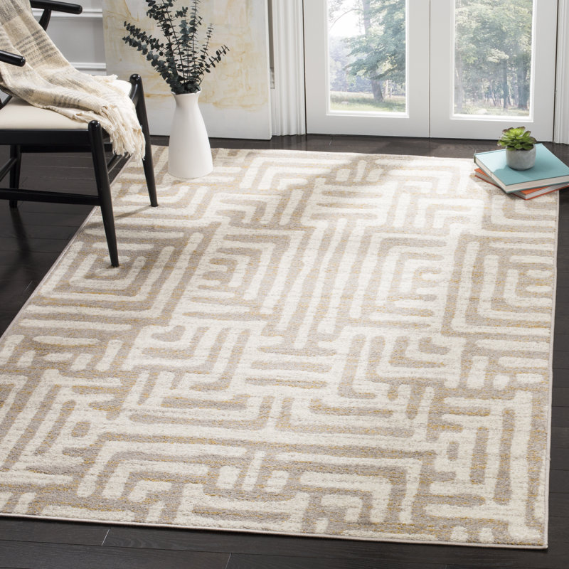 Holub Geometric Hand Woven Area Rug, Rectangle 155 x 229 cm