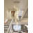Balazs 12-Light Crystal Column Chandeliers 10ft Long Foyer Pendant Light Dimmable 3000-6000K LED