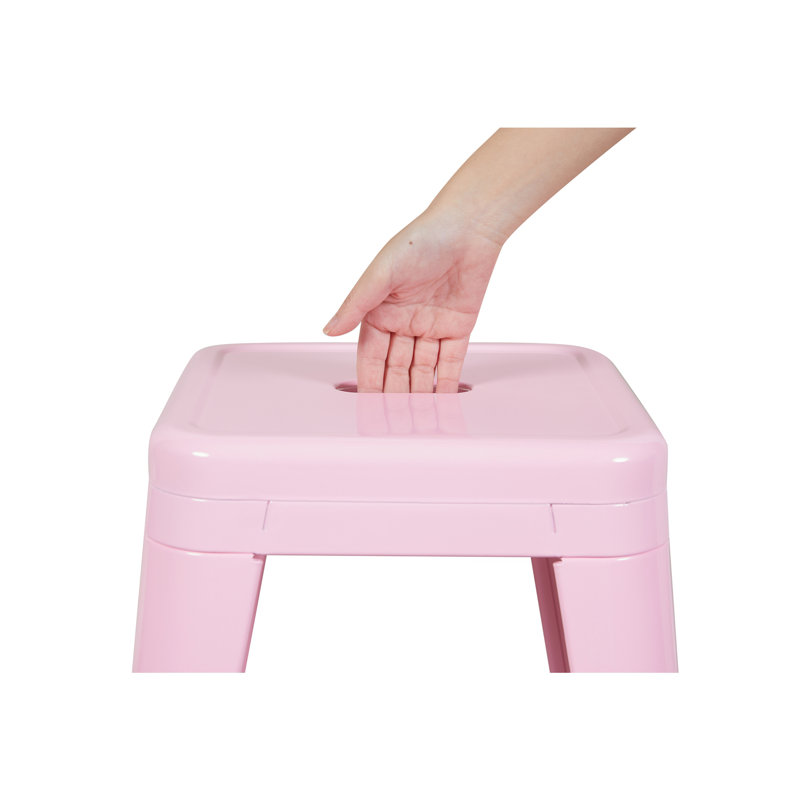 Tabouret de comptoir, tabourets de bar en métal sans dossier, 4, Rose, Tabouret de comptoir (siège d'une hauteur de 24 p