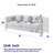 3-Seater + 3-Seater Combination Sofa, Comfy Couch-1051808900