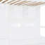 Lit superposé simple avec tiroirs, garde-robe, tablettes de rangement et lit hydraulique, blanc