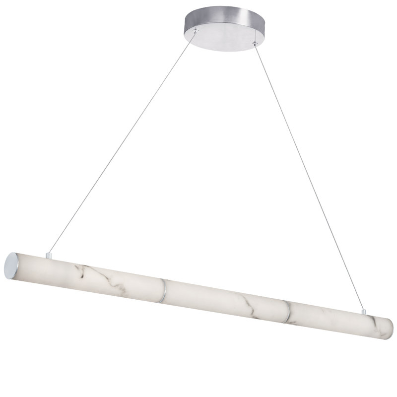 Luminaire suspendu linéaire à DEL Reuben, Chrome poli