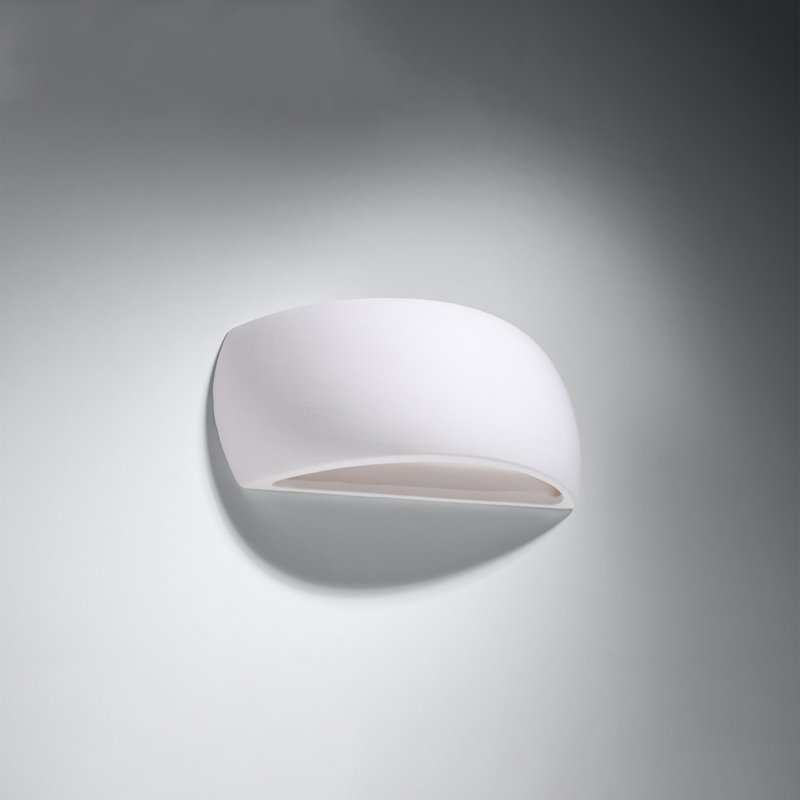 Robertsdale Ceramic Flush Mounted Sconce, Grey