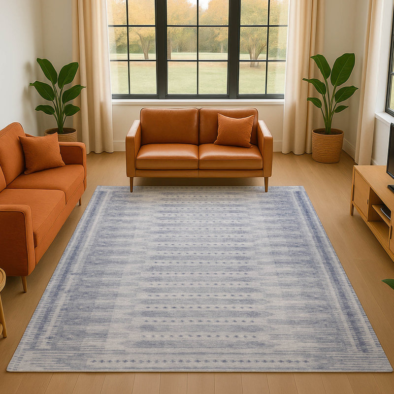 Premium Machine Washable Mayfield Border Rug, Rectangle 10' x 14'