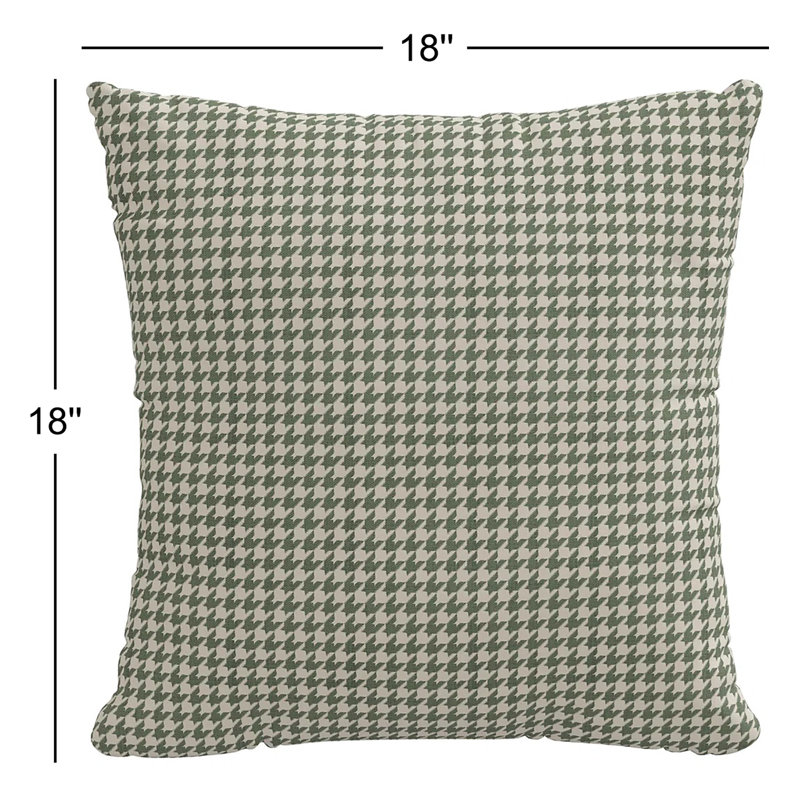 Housse de coussin en coton Arkins, Polyester, 18 po x 18 po, Vert/blanc