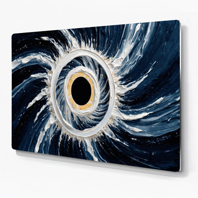 Space Solar eclipse corona Gray Metal Wall Art