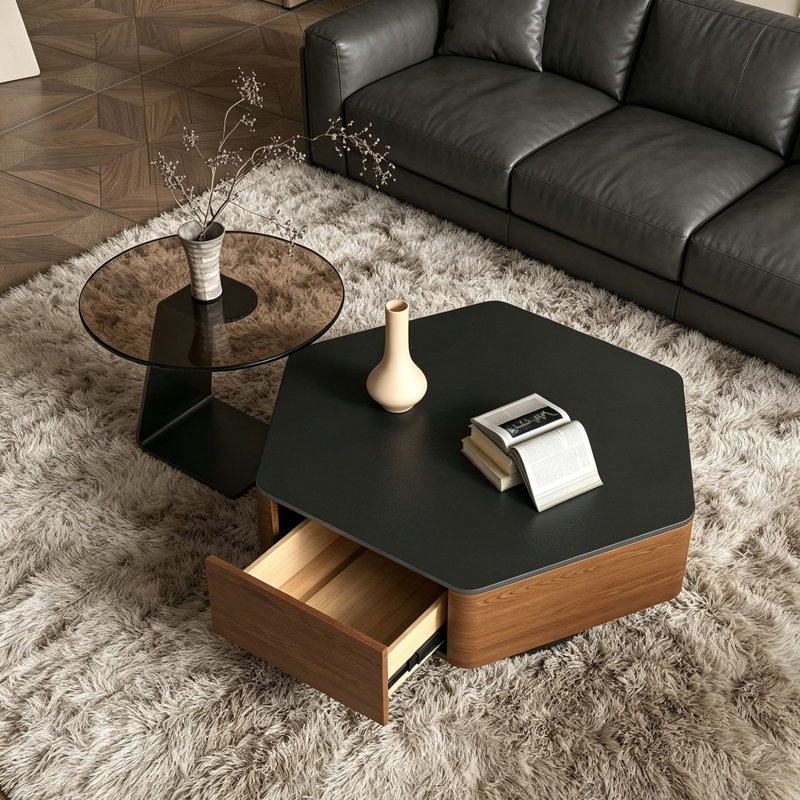 Ensemble de tables basses Hexagon, H 12,2 po x l 31,49 po x P 31,49 po