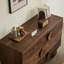Commode d'appoint simple en noyer noir