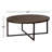 Kersh 42" Round Solid Acacia Wood Coffee Table with Metal Sled Legs
