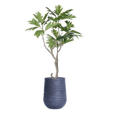 79.08'' Faux Fiddle Leaf Fig Tree in Planter