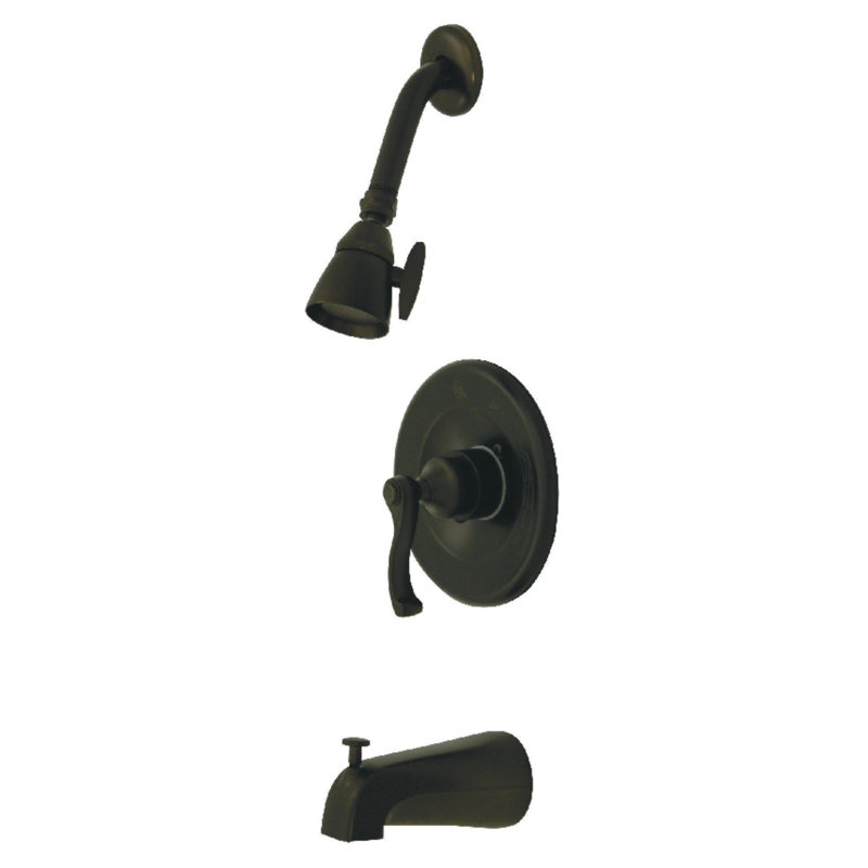 Kingston Brass Royale Single-Handle Pressure Balanced Tub and Shower Faucet, Trim Only, Oil Rubbed Bronze