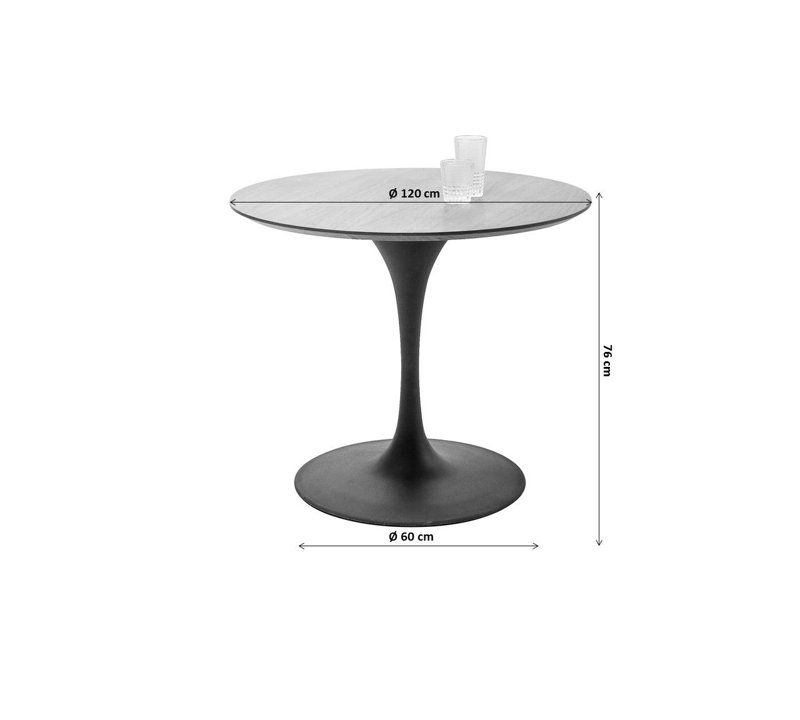Rectangular Dining Table, Brown, 76cm H x 90cm W x 90cm D