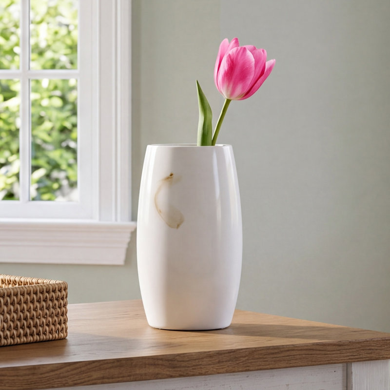 Claudine Stoneware Table Vase, 8" H x 4.75" W x 4.75" D