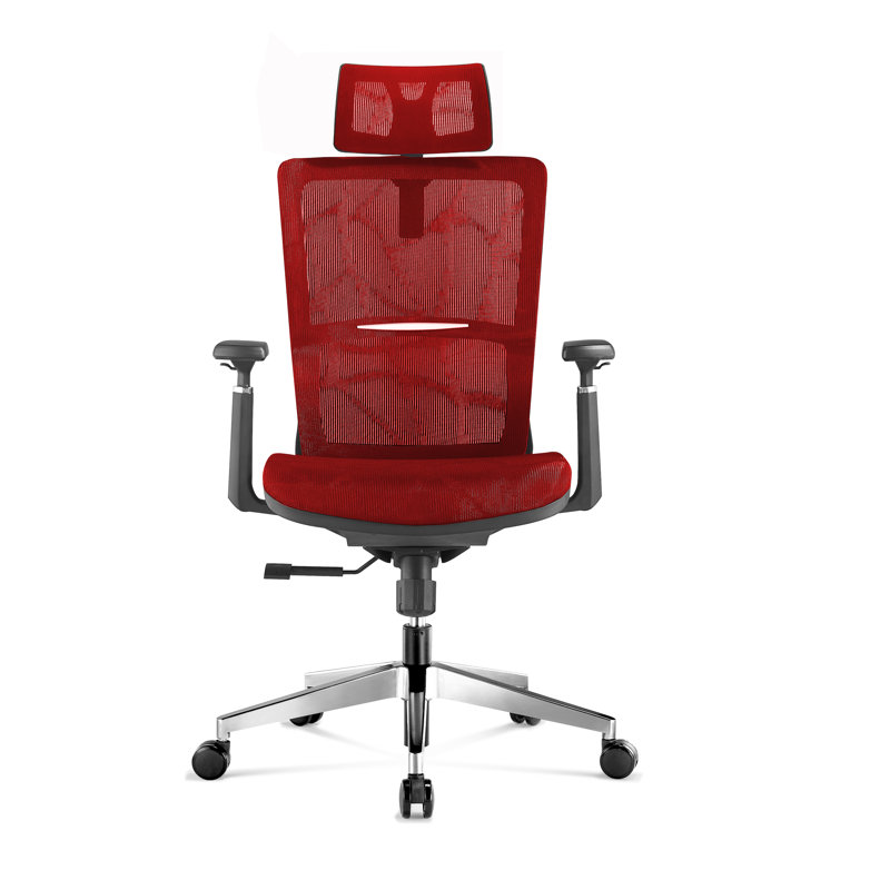 Fauteuil de bureau ergonomique Casson Mesh, Rouge