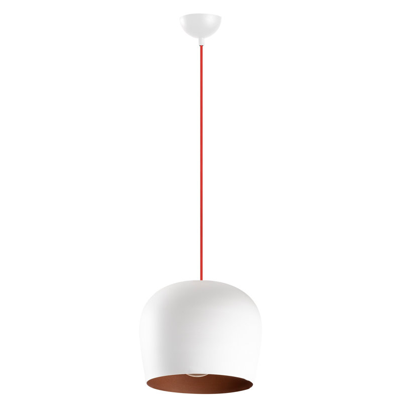 Excalibur 1 - Light Single Geometric Pendant, White/Red, White
