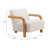  White Upholstered Arm Chair