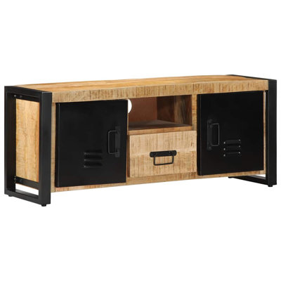 TV Cabinet Solid Rough Wood Mango