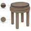 Repose-pieds / tabouret en velours taupe Velin-130942131