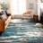 Solana Shag Turquoise/Gray/Ivory Area Rug-666826671