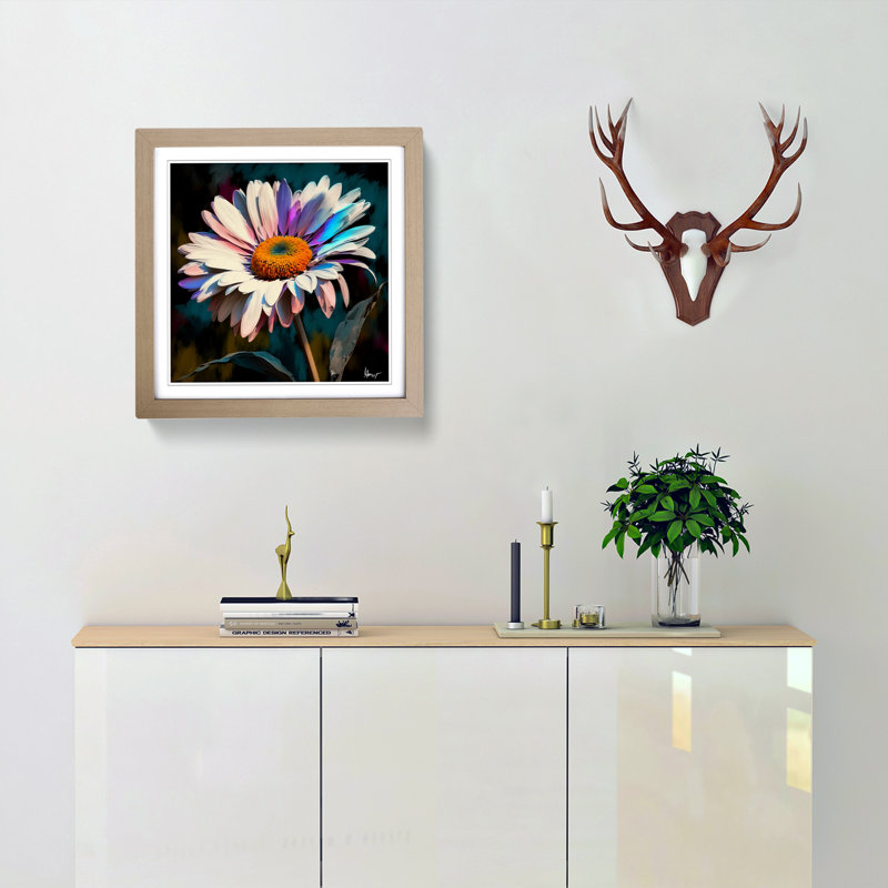Daisy Fauvism - Framed Print, Oak