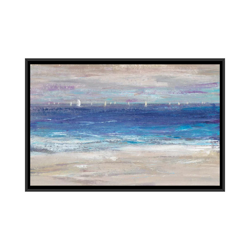 «Distant Regatta I», reproduction d'art sur toile encadrée, H 18 po x l 26 po, Noir