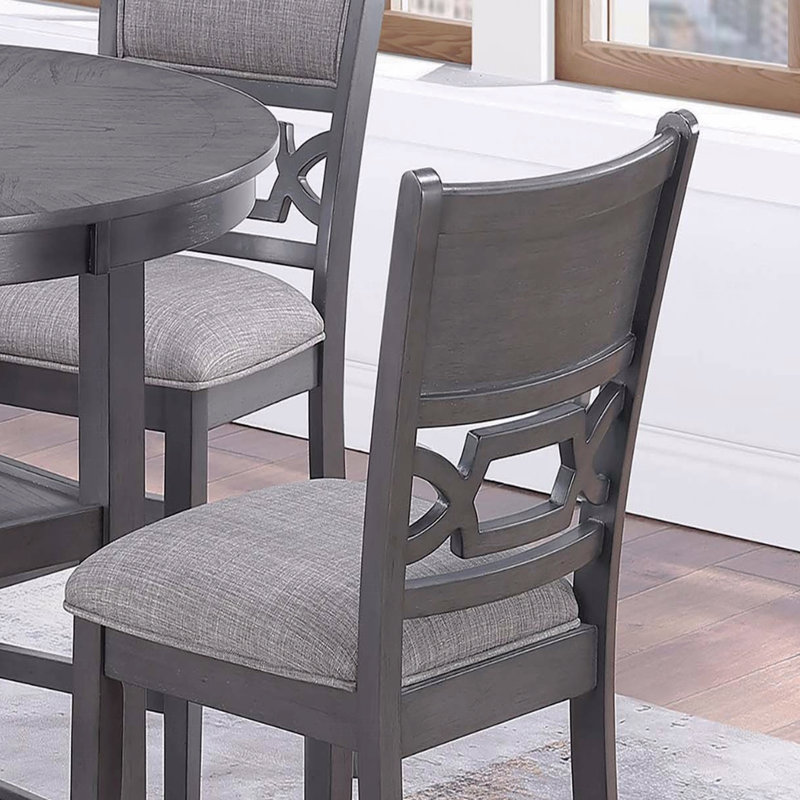 Ensemble 5 pièces de table de salle à manger à hauteur de comptoir avec tablettes et 4 chaises hautes contemporaines