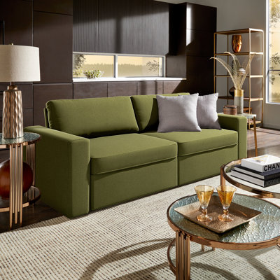 Ilic Upholstered Sofa With 2 Hidden Metal Wire Storage Drawers