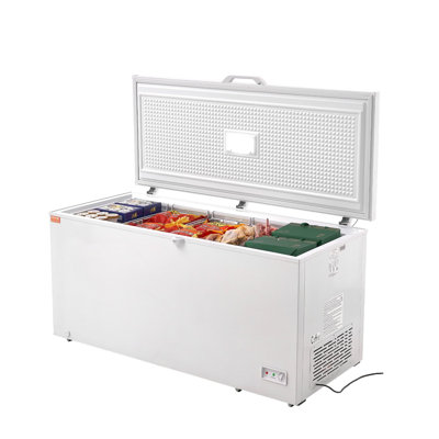 Red Global Chest Freezer, 17 Cu.ft Freestanding Top Open Door Commercial Chest Freezers