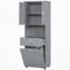 Tall Bathroom Cabinet with Laundry Basket-403078768