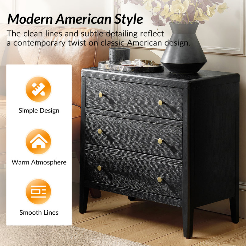 Ensemble de 2 tables de bout Shera Modern à 3 tiroirs avec centrale électrique intégrée, Gris anthracite