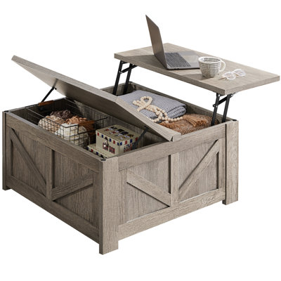 Piero Four Leg Single Coffee Table with Storage by Gracie Oaks