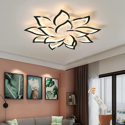 Calletana 14-Light Acrylic LED Flush Mount,Dimmable Modern Ceiling Light for Living Room Bedroom
