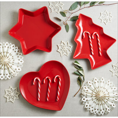 Waterside 3pc Red Christmas Serving Set