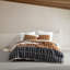 Marimekko Tiiliskivi Raita Organic Cotton Charcoal Duvet Cover Set, King-1681445498