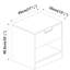 Skylir 45cm W Metal Bedside Table-1172281568