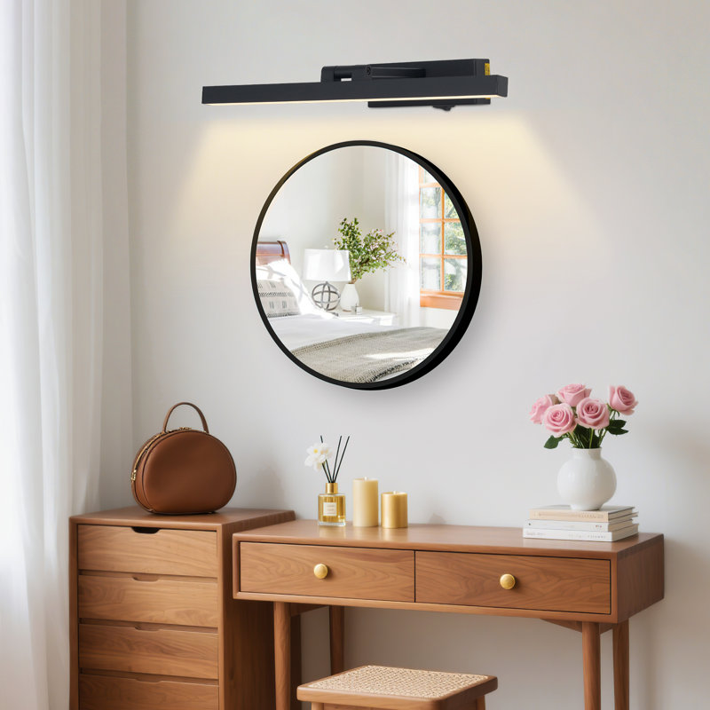 Luminaire de meuble-lavabo moderne sans fil à DEL - intensité variable 3CCT, télécommande, rechargeable, installation magnétique facile