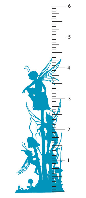 Décalcomanie murale diagramme de croissance fée, Lilas