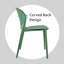 Chaise de salle à manger à dossier perforé en plastique Tropical Cottage, chaise d'appoint de patio intérieur et extérieur empilable, sièges résistants aux intempéries pour la cuisine, le restaurant, le balcon, le porche, la cour, le vert-88165267