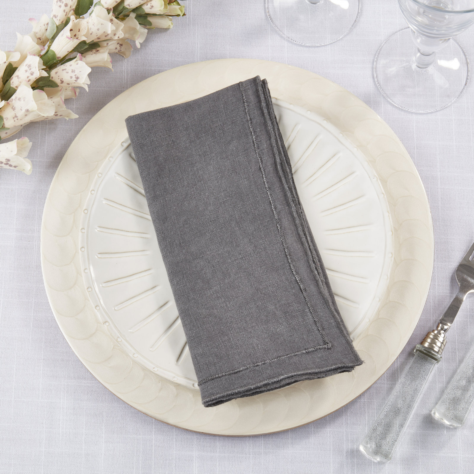 Aneta Linen Napkin, Gray