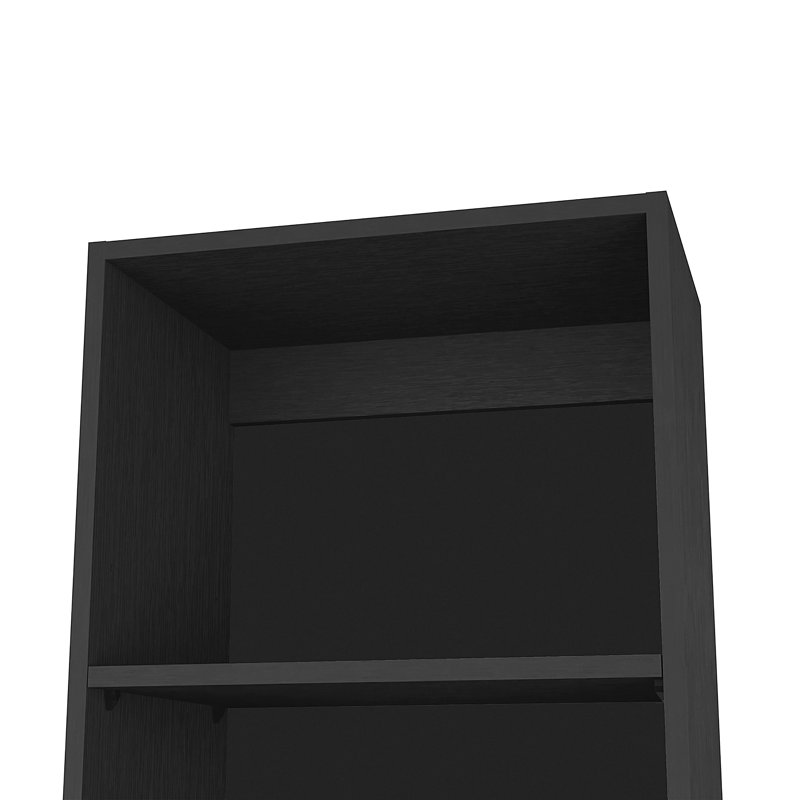 Bibliothèque Sutton, (5 tablettes) H 71,1 po x l 17,72 po x P 11,77 po, Noir, noir, noir, noir