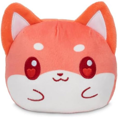 Peluche réversible Shiba Inu de la Saint-Valentin - peluche réversible à double face de 4 pouces avec détails brodés - Mini peluche de collection pour enfants, adolescents et adultes