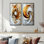 «Beige Stellar Explosion Accent With Orange III», ensemble de 2 pièces d'art abstrait en spirales abstraites