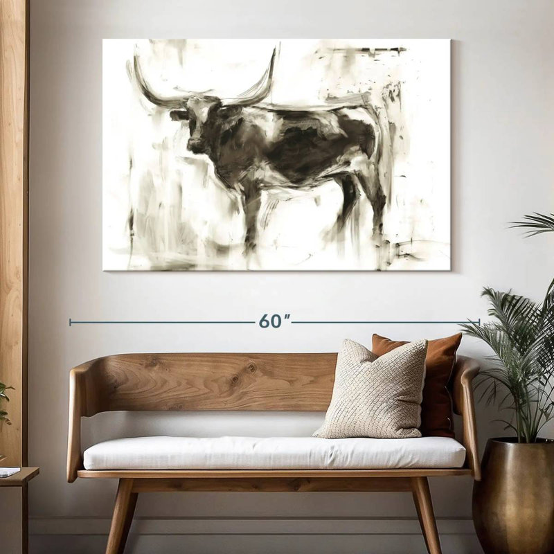 Étude Longhorn I, H 34 po x l 51 po