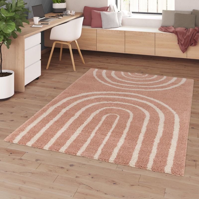 Harlan Geometric Shag Area Rug, Rectangle 160 x 230 cm