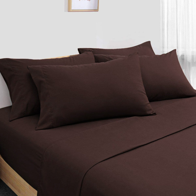Luxury Rayon from Bamboo Sheet Set Queen, Chocolate Brown