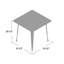 Table carrée intérieure / extérieure en métal Feodora 31,5 po-899725772